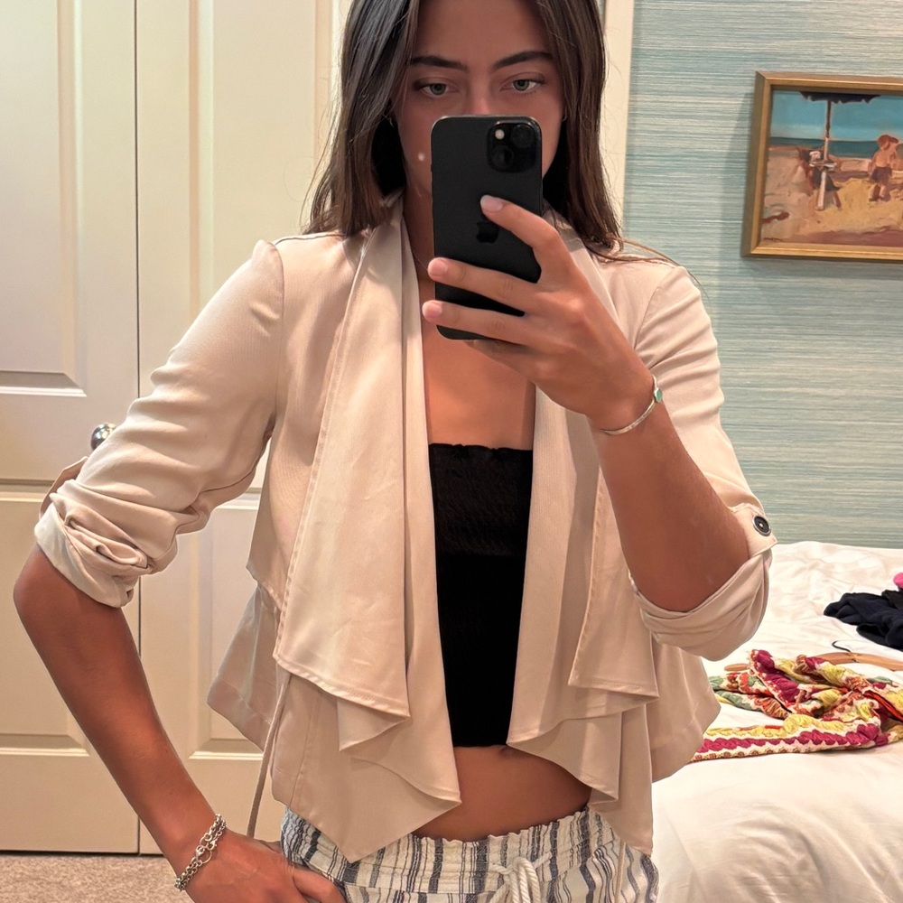 Cupcakes & Cashmere Elegant Cream Blazer